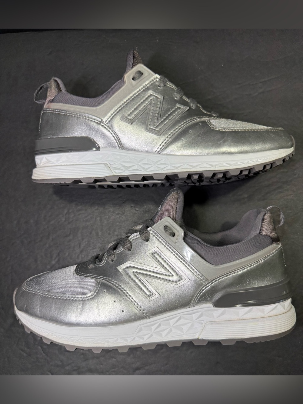 New.Balance 574 Women’s Silver Gray Sneakers Shoe Size-7.5
